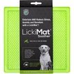Green LickiMat Soother for dogs packaging with dog illustration